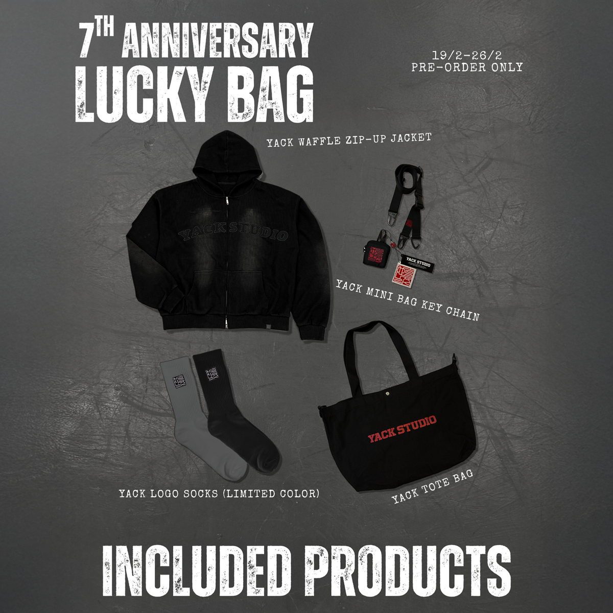 7th Anniversary Lucky Bag 7週年福袋 (YACK Waffle zip-up jacket)